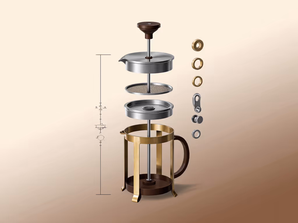 french_press_plunger_assembly_diagram