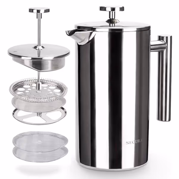 Secura Stainless Steel French Press (34oz)