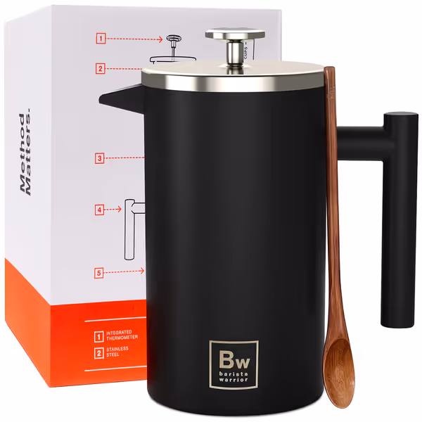 Barista Warrior French Press with Thermometer